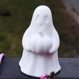 Halloween Ghost with Pumpkin – Halloween Decor