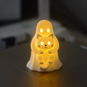 Ghost Hug Cat Lamp