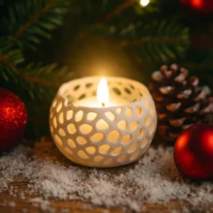 Christmas Voronoi Tealight Holder