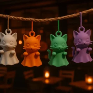 Christmas Kitty Ornament – Ghost-Cat for Your Tree