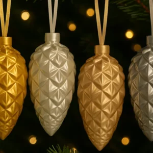 Silky Pinecone Ornament – Elegant Christmas Tree