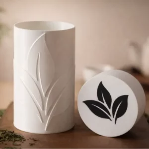 Tea Storage Container with Leaf Design