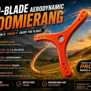 Tri-Blade Boomerang Style Thrower | Easy Print