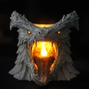 Ancient Dragon Relic LED Candle & Pen Holder