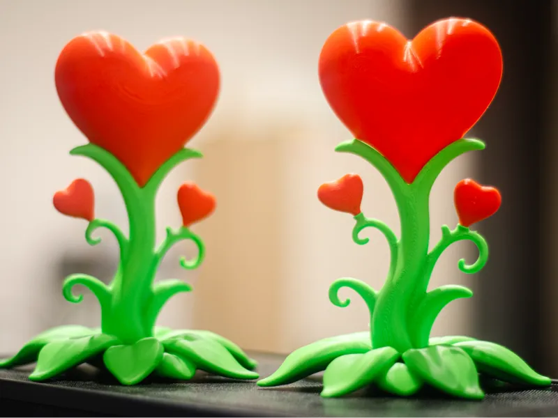 Valentine Heart Flower with Hidden Compartment