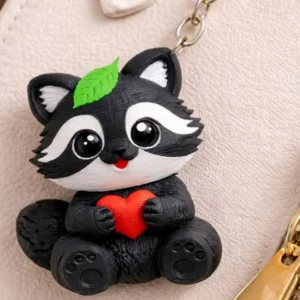 Love Raccoon – Cute 3D Printed Backpack Charm