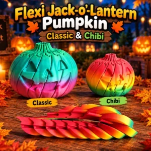 Flexi Jack-o'-Lantern Pumpkin | Classic & Chibi